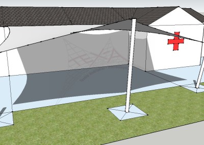 3D Planung mit Schattendarstellung für das Mehrgenerationenhaus " Regenbogenhaus ".